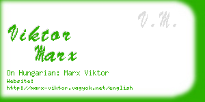 viktor marx business card